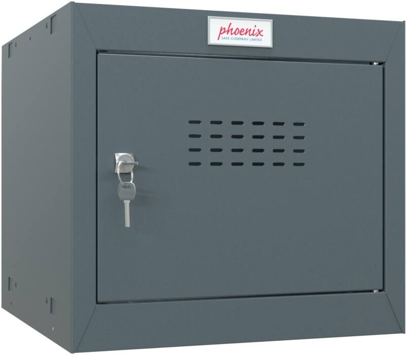 Phoenix Steel Locker 1 Doors Key lock 400 x 400 x 365 mm Anthracite Grey