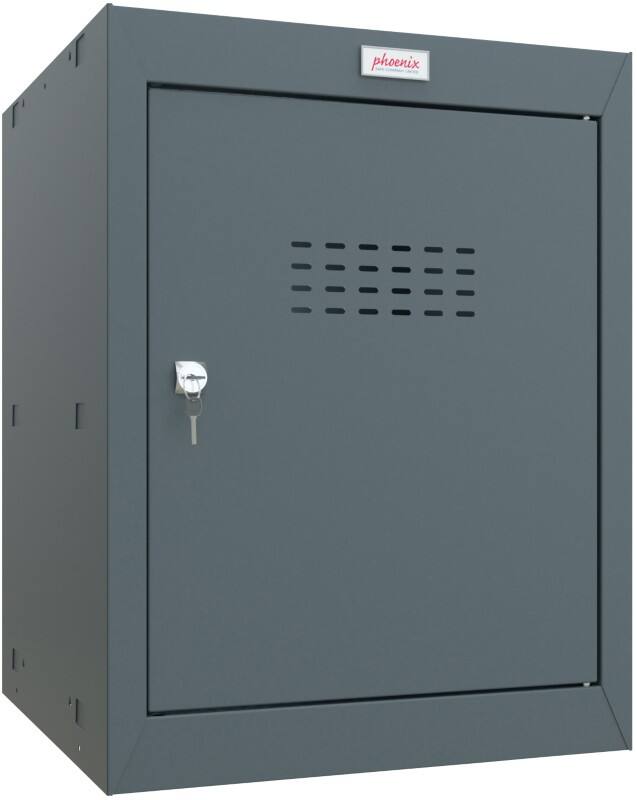 Phoenix Steel Locker 1 Doors Key lock 400 x 400 x 520 mm Anthracite Grey
