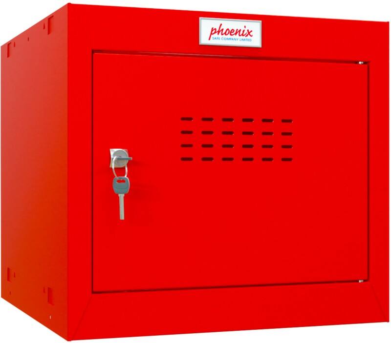 Phoenix Steel Locker 1 Doors Key lock 400 x 400 x 365 mm Red