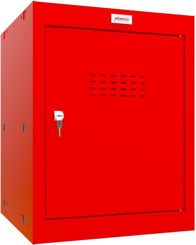 Phoenix Steel Locker 1 Doors Key lock 400 x 400 x 520 mm Red