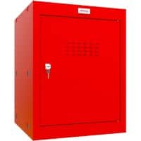 Phoenix Steel Locker 1 Doors Key lock 400 x 400 x 520 mm Red