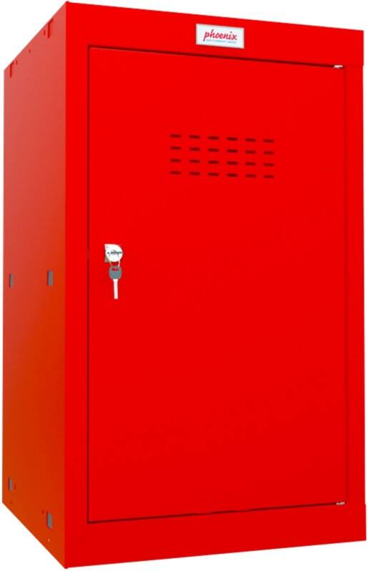 Phoenix Steel Locker 1 Doors Key lock 400 x 400 x 665 mm Red