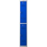 Phoenix Personal Lockers Steel Locker 2 Doors Key lock 300 x 500 x 1,830 mm Blue, Grey