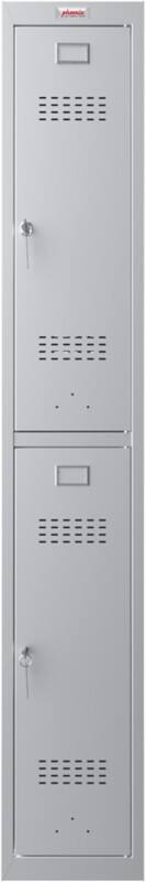 Phoenix Personal Lockers Steel Locker 2 Doors Key lock 300 x 500 x 1,830 mm Grey
