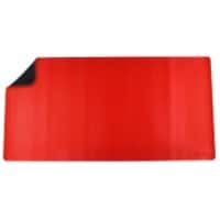 Deflecto Desk Mat Faux Leather, PVC (Polyvinyl Chloride) Black, Red 80 x 40 cm