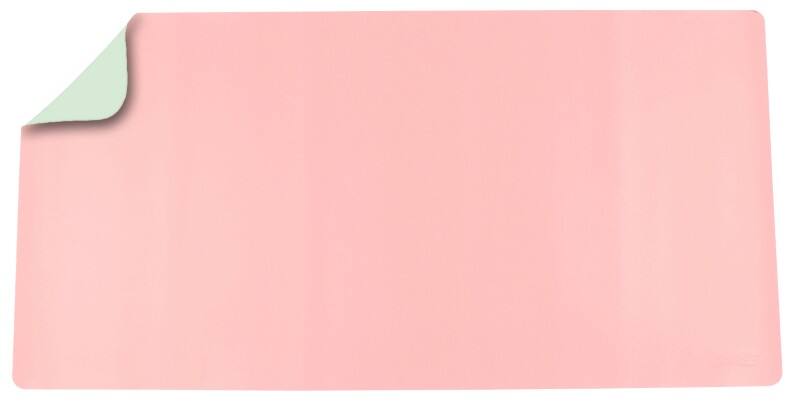 Deflecto Desk Mat Faux Leather, PVC (Polyvinyl Chloride) Green, Pink 120 x 60 cm