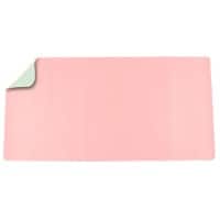 Deflecto Desk Mat Faux Leather, PVC (Polyvinyl Chloride) Green, Pink 80 x 40 cm