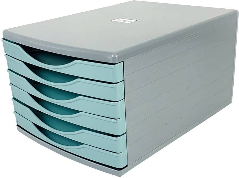 Deflecto Desktop Drawers Plastic Mint 6 Drawers 29 x 40.3 x 21.2 cm A4