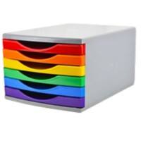 Deflecto Desktop Drawers Plastic Assorted 6 Drawers 29 x 40.3 x 21.2 cm