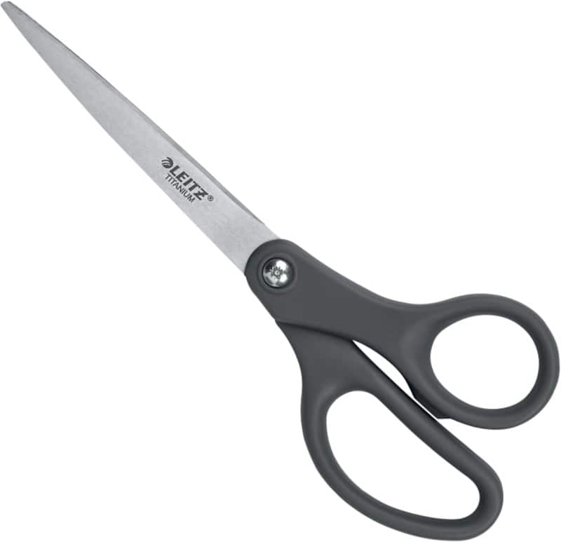 Leitz Suitable For Lefthanded People Scissors 98 mm Stainless Steel, Titanium Grey
