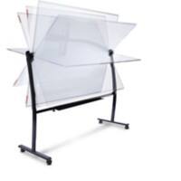 Rocada Visual line Mobile Revolving Whiteboard Non Magnetic 205 x 130 cm Black 6871-4