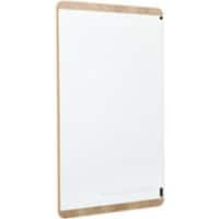 Rocada NATURAL Whiteboard Wall Mounted Magnetic Lacquered Steel Single 115 (W) x 75 (H) cm