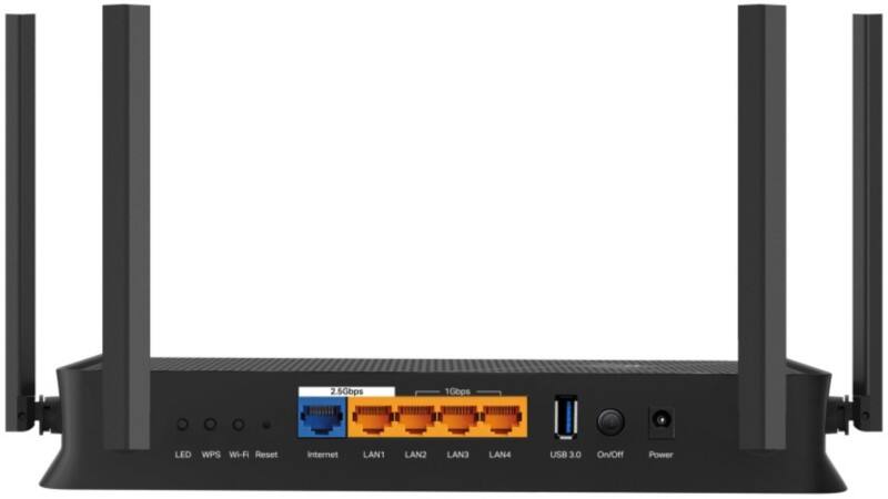 TP-LINK Archer BE230 Router 1x 2.5 Gbps WAN Port 1 x 2.5 Gbps LAN Port, 3 x 1 Gbps LAN Ports