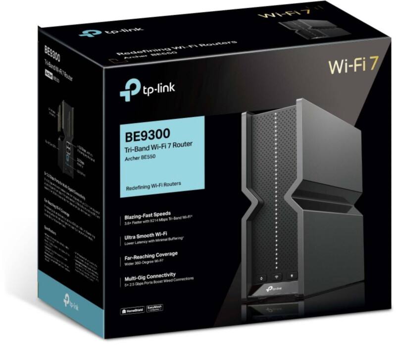 TP-LINK Archer BE550 Router 1x 2.5 Gbps WAN, 4× 2.5 Gbps LAN