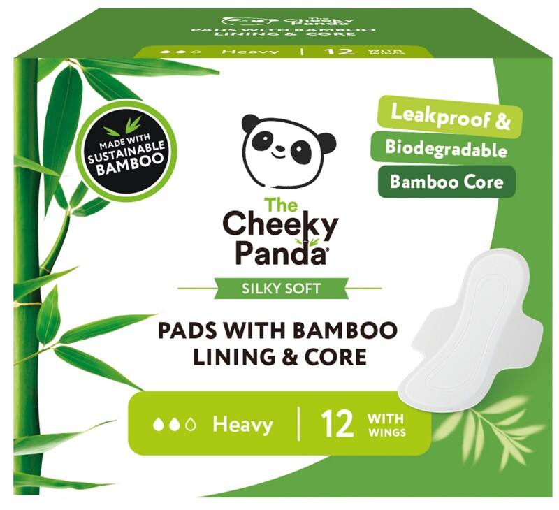 The Cheeky Panda Heavy Bamboo Sanitary Pads Pack of 12