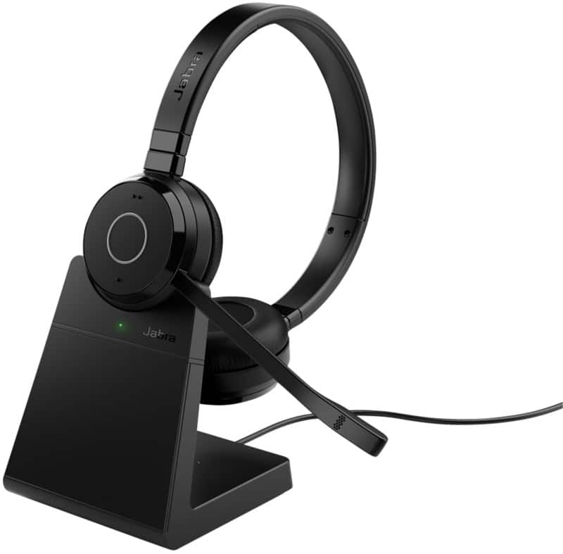 Jabra Evolve Wired & Wireless Headset Over-the-head Passive Noise Cancelling Stereo