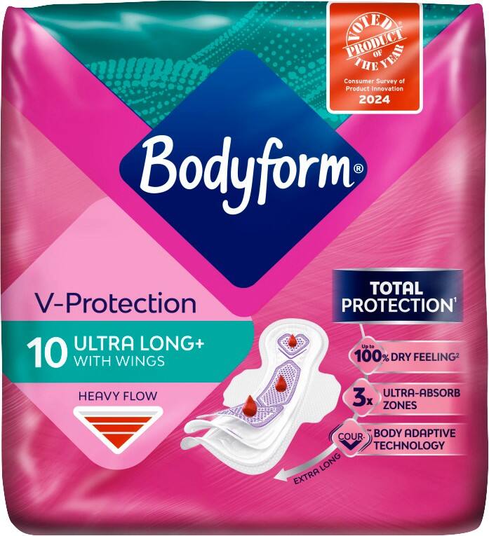 Bodyform Ultra Towels PP (Polypropylene) Sanitary Pads Heavy Flow Pack ...