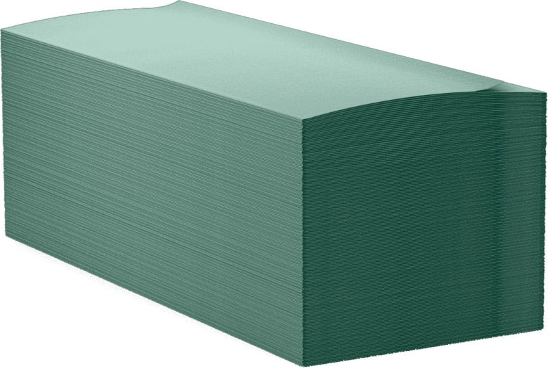 essentials Hand Towel V-fold Green 1 Ply HV1G35XDS Pack of 3510 