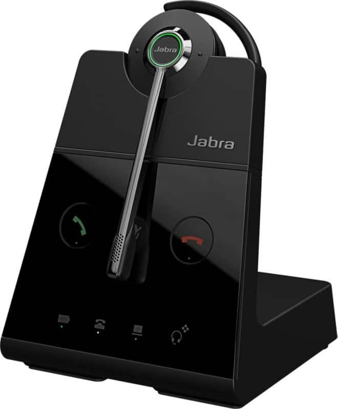 Jabra Engage Wireless Headset Over-the-head, Behind-the-neck, Behind-the-ear Passive Noise Cancelling Yes Mono 65 Black