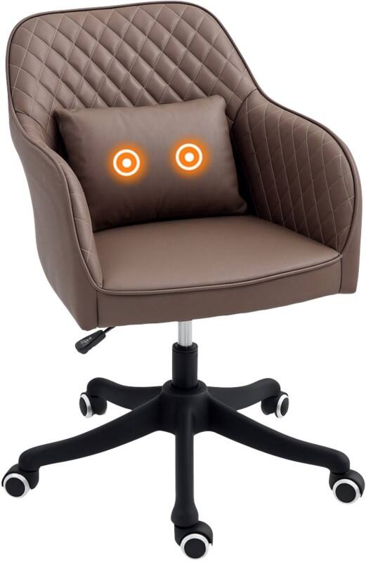 Vinsetto Massage Chair Basic Tilt Fixed Armrest Brown 120 kg 921-298V73BN 700 x 570 x 860 mm