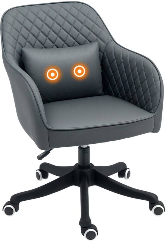 Vinsetto Massage Chair Basic Tilt Fixed Armrest Grey 120 kg 921-298V73GY 700 x 570 x 860 mm