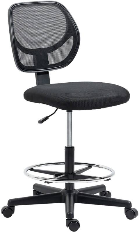 Vinsetto Office Chair Basic Tilt Fixed Armrest Black 120 kg 921-631V70BK 61 x 590 x 1,130 mm 5 Castors