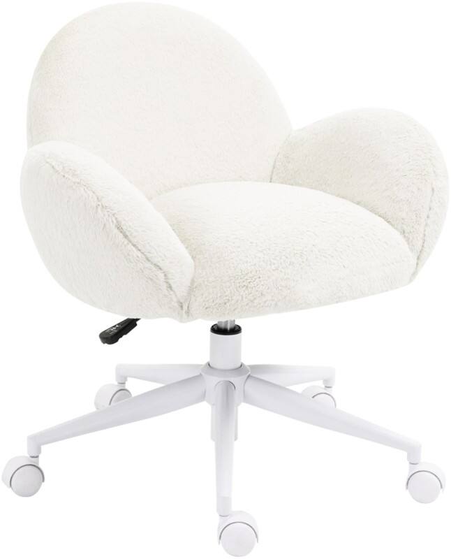 HOMCOM Office Chair Basic Tilt Fixed Armrest Cream 120 kg 833-943V71CW 640 x 670 x 750 mm  