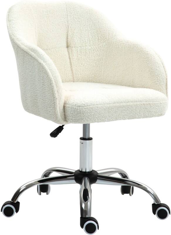 HOMCOM Office Chair Basic Tilt Fixed Armrest Cream 120 kg 921-762V70CW 560 x 610 x 860 mm  