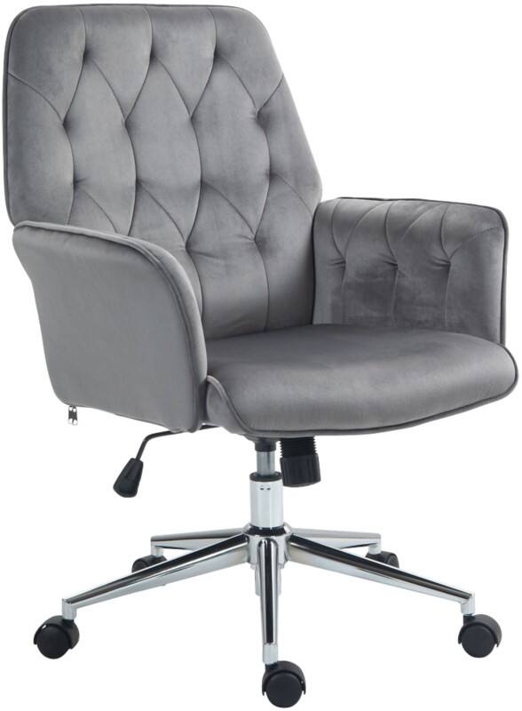 Vinsetto Office Chair Basic Tilt Fixed Armrest Dark Grey 120 kg 921-103V72CG 680 x 660 x 1,010 mm  