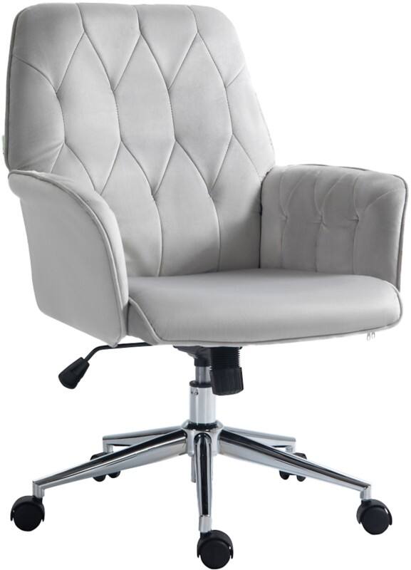 Vinsetto Office Chair Basic Tilt Fixed Armrest Light Grey 120 kg 921-103V72GY 680 x 660 x 1,010 mm  