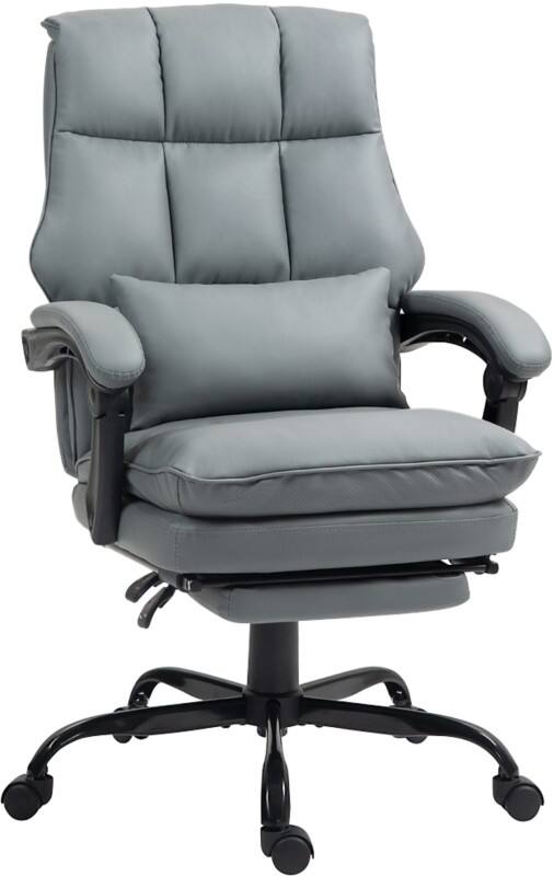 HOMCOM Office Chair Basic Tilt Fixed Armrest Grey 120 kg 921-797V70GY 620 x 670 x 1,150 mm  