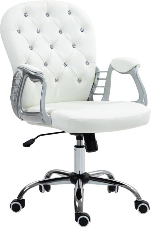 Vinsetto Office Chair Basic Tilt Fixed Armrest White 120 kg 921-169V73WT 605 x 595 x 1,030 mm  