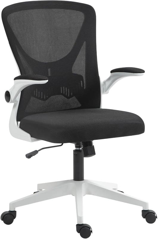 Vinsetto Office Chair Basic Tilt Fixed Armrest White 120 kg 921-405V72BK 625 x 620 x 1,080 mm  