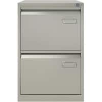 Bisley Filing Cabinet 2 Drawers Lockable 470 x 622 x 711 mm Grey  