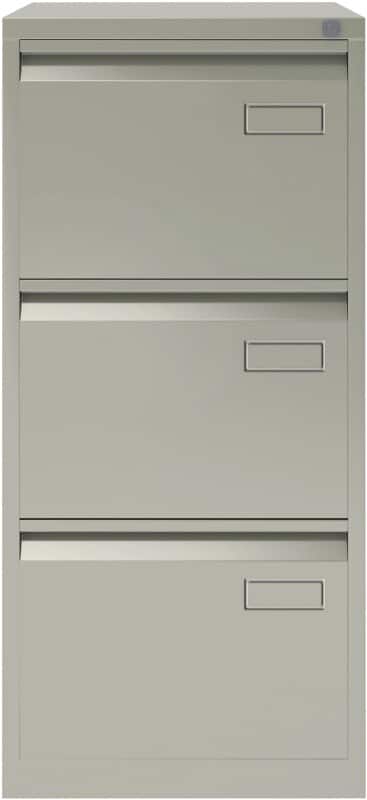 Bisley Filing Cabinet 3 Drawers Lockable 470 x 622 x 1,016 mm Grey  