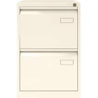 Bisley Filing Cabinet 2 Drawers Lockable 470 x 622 x 711 mm Chalk White  