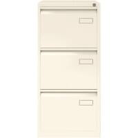 Bisley Filing Cabinet 3 Drawers Lockable 470 x 622 x 1,016 mm Chalk White  