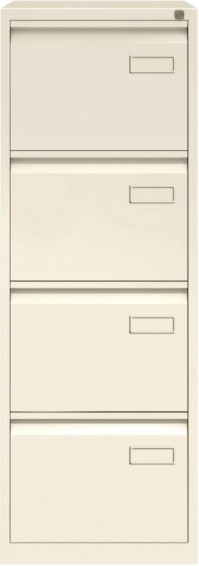 Bisley Filing Cabinet 4 Drawers Lockable 470 x 622 x 1,312 mm Chalk White  
