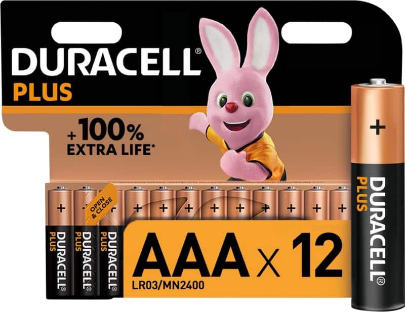 Duracell Batteries Plus Power Boost AAA LR03 Alkaline Pack of 12