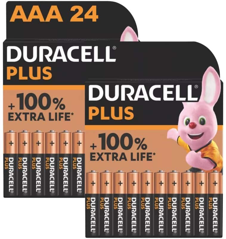 Duracell Batteries Plus Power Boost AAA LR03 Alkaline Pack of 24