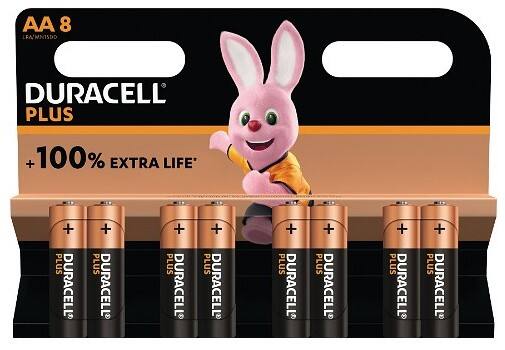 Duracell Batteries Plus Power Boost AA LR6 Alkaline Pack of 8
