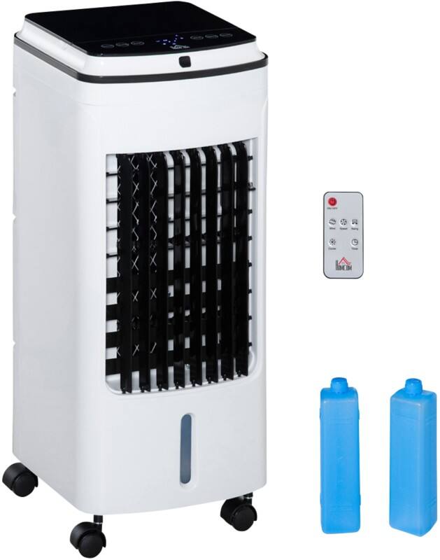 HOMCOM 3-in-1 Air Cooler 25 m² 4 L White 824-036V70WT  