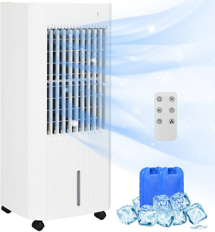 HOMCOM 3-in-1 Air Cooler 20 m² 5 L White 824-072V70WT  