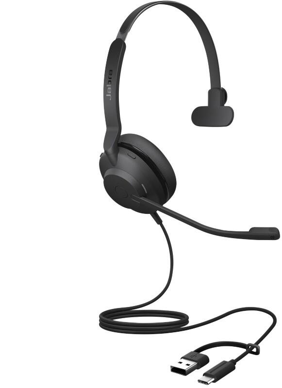 Jabra Evolve2 Wired Headset Over-the-head USB Mono 30 SE Black