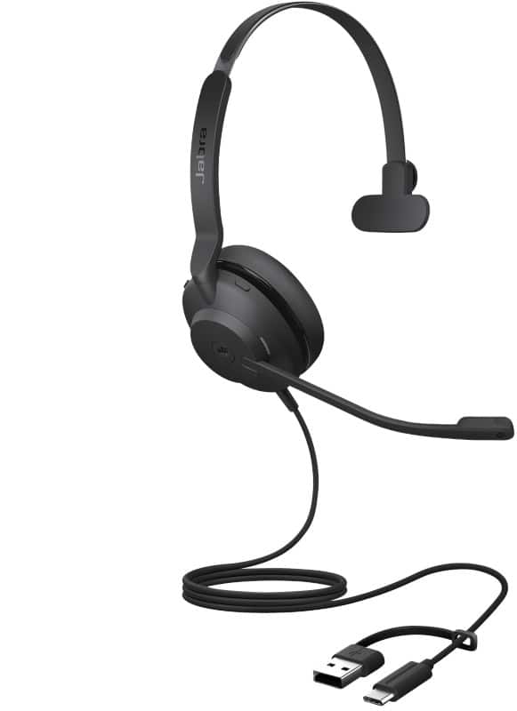 Jabra Evolve2 Wired Headset Over-the-head USB Without Bluetooth No Mono 30 SE Black