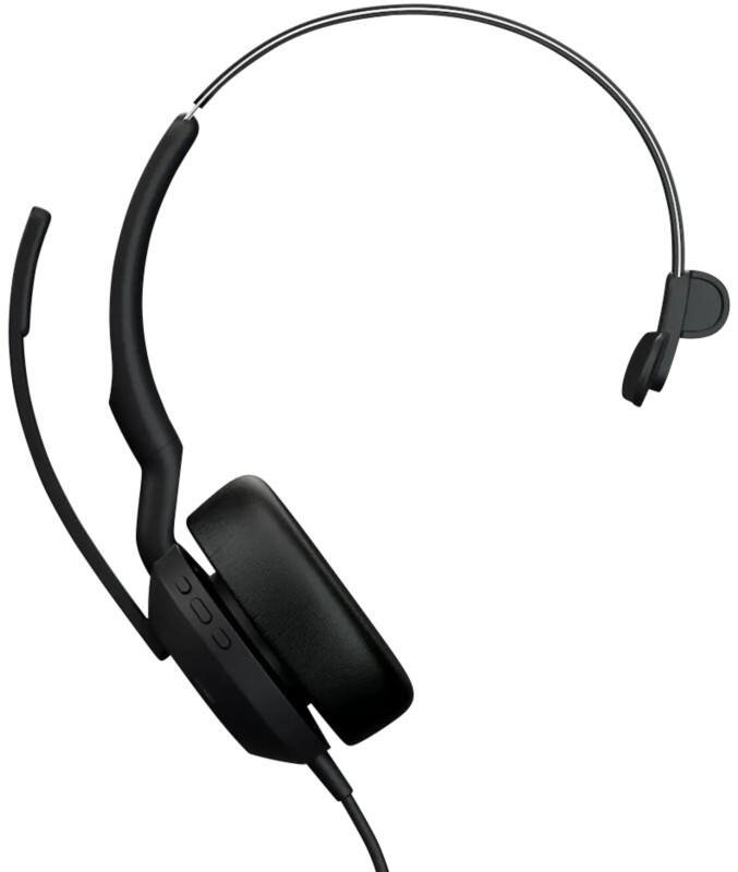 Jabra Evolve2 Wired & Wireless Headset Over-the-head USB With Bluetooth Active Noise Cancelling Mono 50 Black