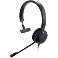 Jabra Evolve Wired Headset Over-the-head USB Without Bluetooth Noise Cancelling Microphone Mono 20 Black