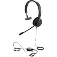Jabra Evolve Wired Headset Over-the-head USB Noise Cancelling Microphone Mono 20 Black