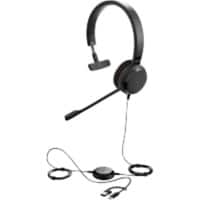 Jabra Evolve Wired Headset Over-the-head USB Noise Cancelling Microphone Mono 20 SE Black