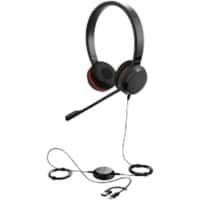 Jabra Evolve Wired Headset Over-the-head USB Noise Cancelling Microphone Stereo 20 SE Black